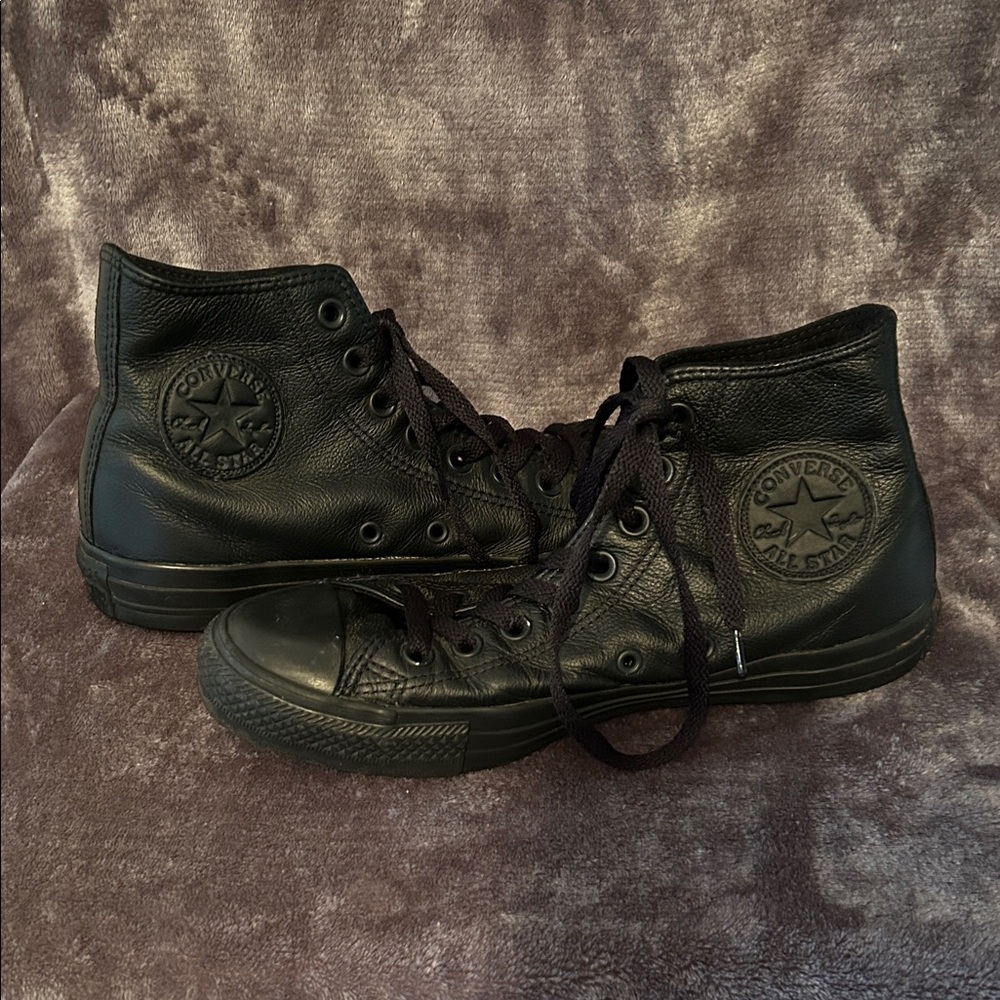 Stylish Black High-Top Sneakers